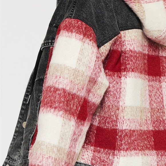 Kancan women’s plaid denim jacket - Picture 3 of 5